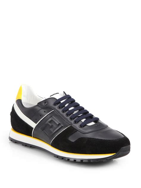 fendi lace up sneakers